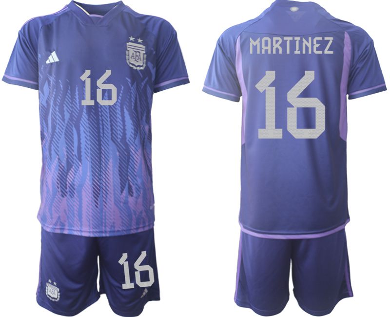 Men 2022 World Cup National Team Argentina away purple 16 Soccer Jerseys